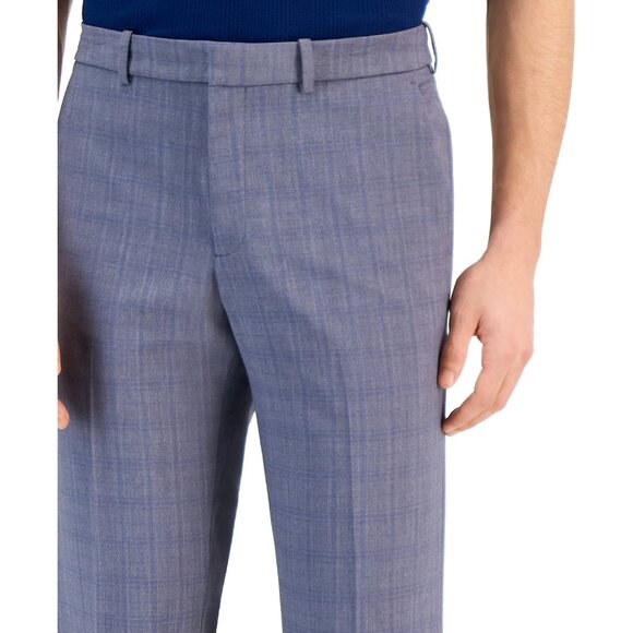 Perry Ellis Men's Modern-Fit Stretch Resolution Dress Pants Mid Gray B4HP - Picture 4 of 4